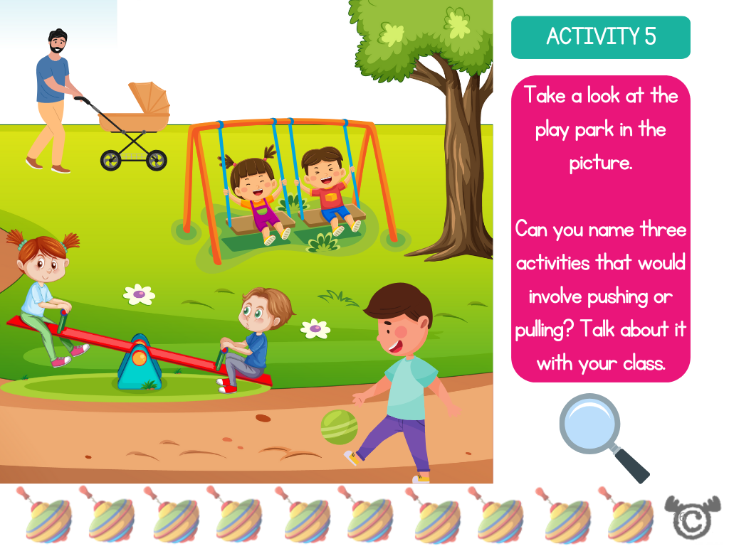 Spotting activity from Introducing Forces Science pack, Early Level