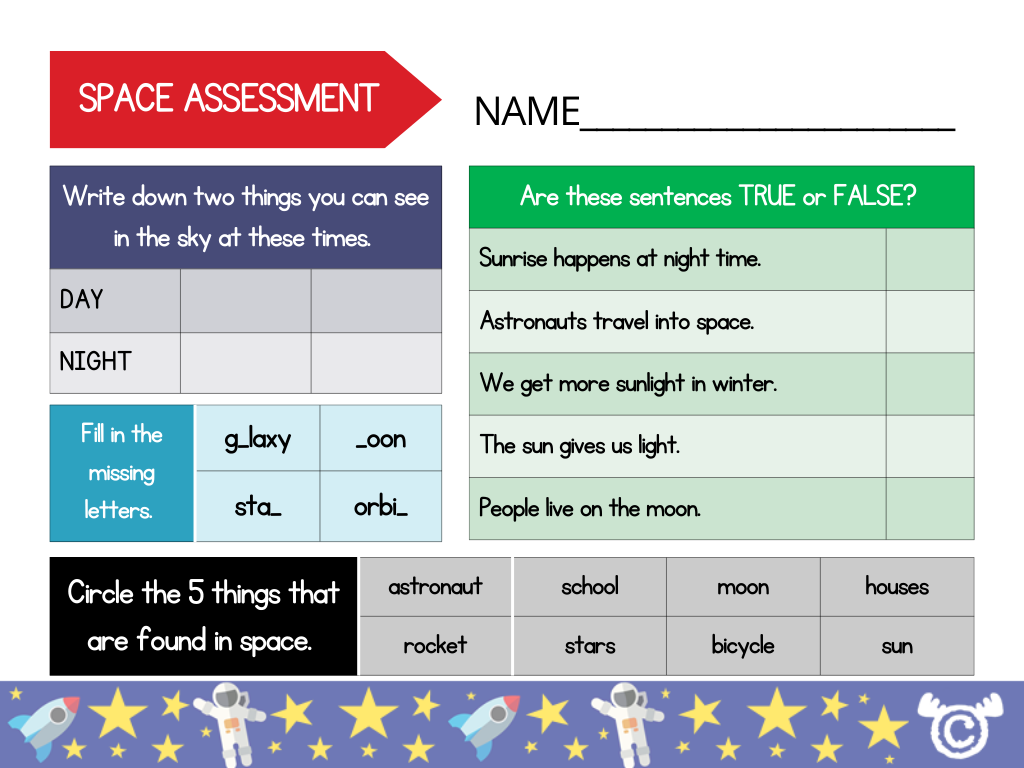 Assessment activity from Introducing Forces Science pack, Early Level