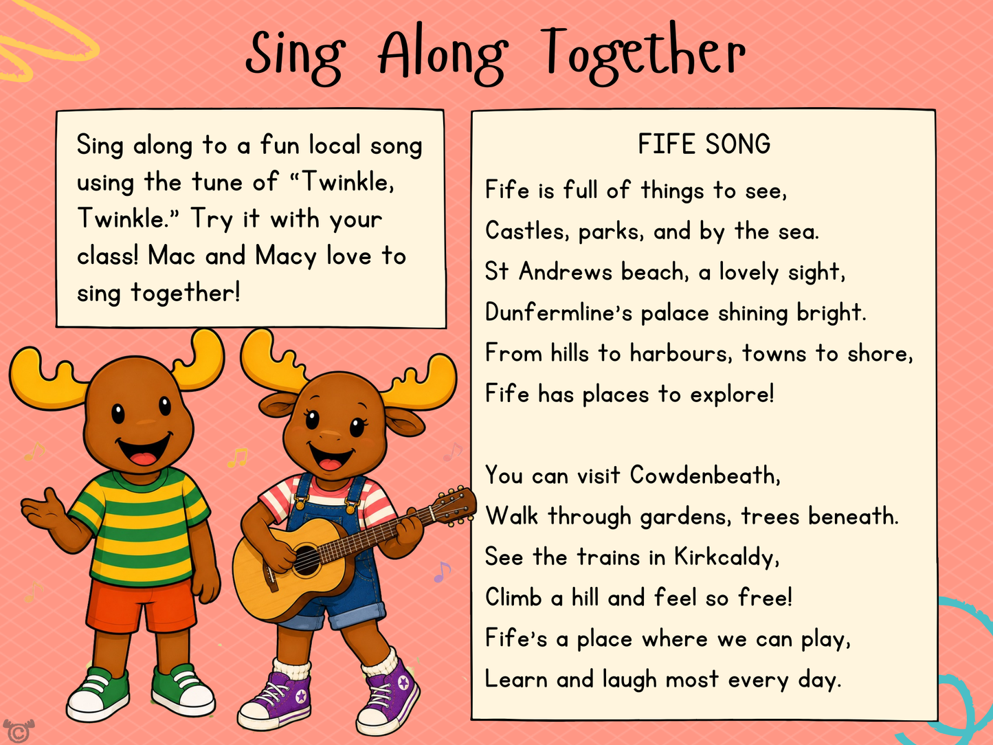 Song from My Area – Fife Social Studies pack, First Level