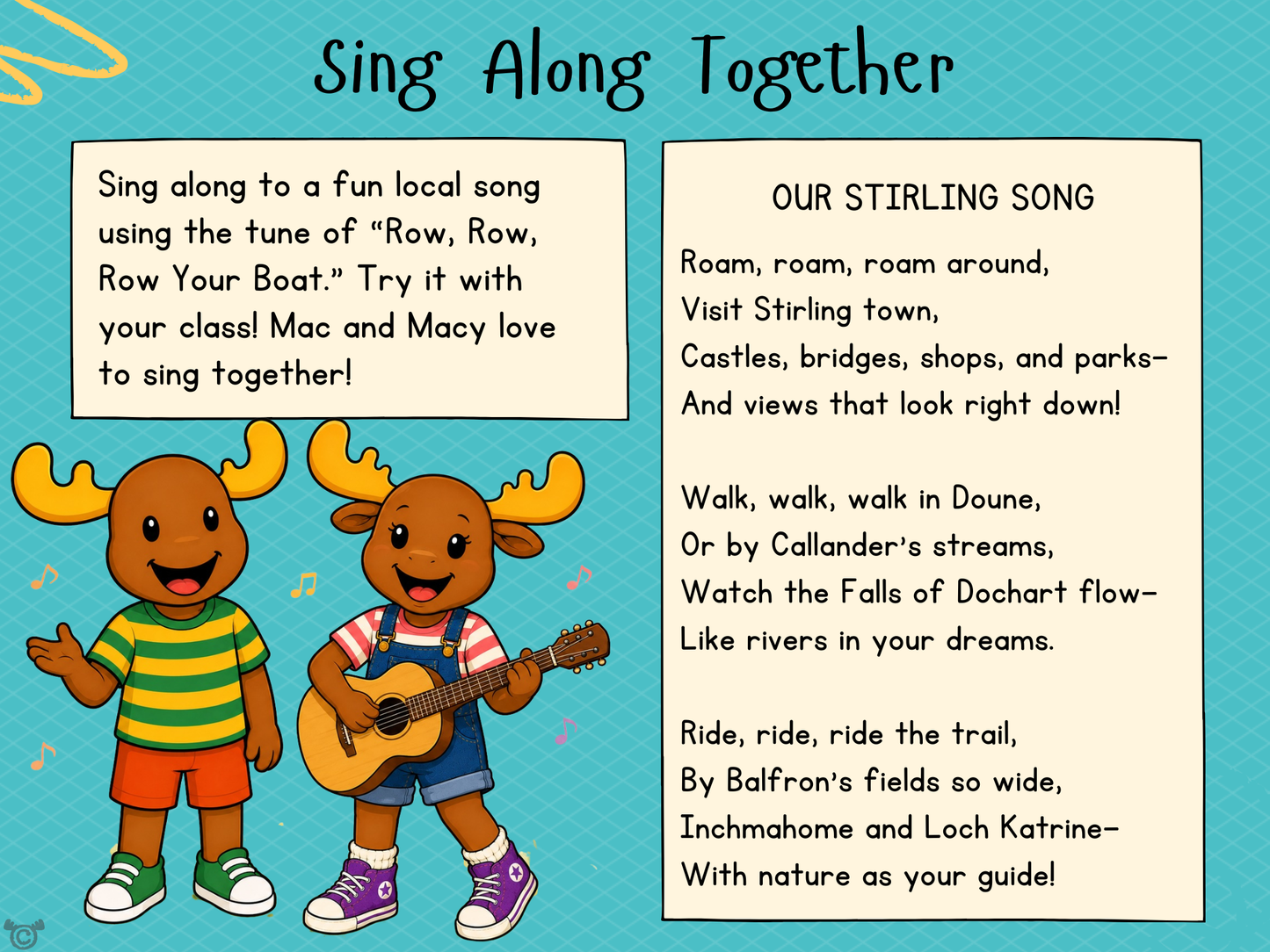 Song from My Area – Stirling Social Studies pack, First Level