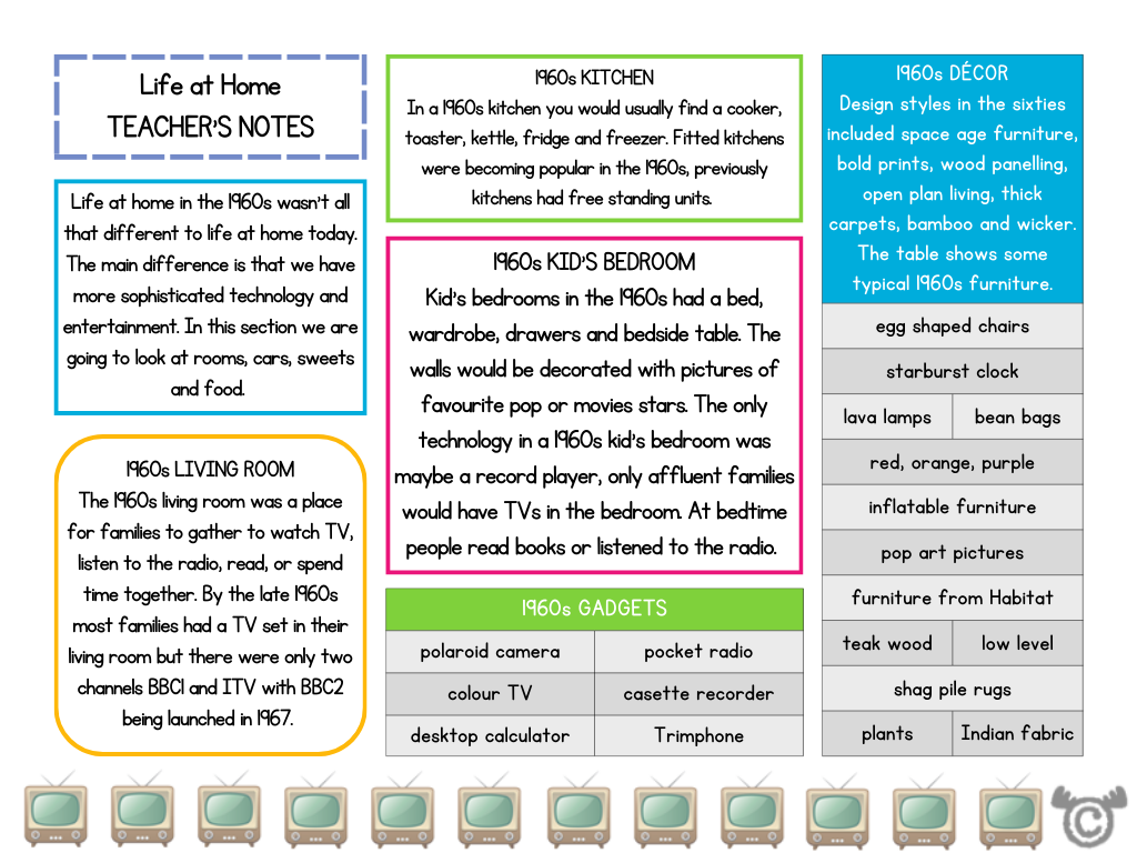 Teacher’s notes from 1960s Social Studies pack, First Level