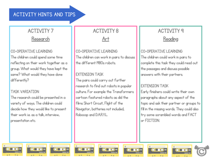 Teaching hints and tips page from 1980s Social Studies pack, First Level