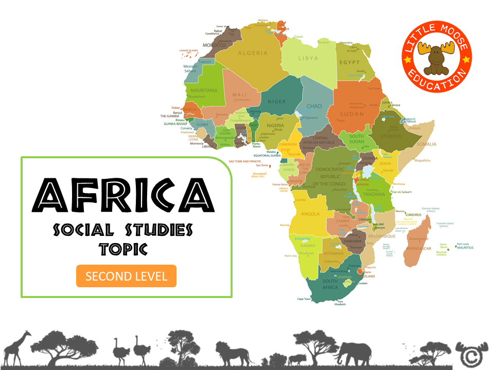 Africa digital topic pack front cover, Social Studies Second Level, Curriculum for Excellence