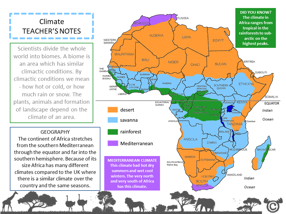 Teacher’s notes from Africa Social Studies pack, Second Level
