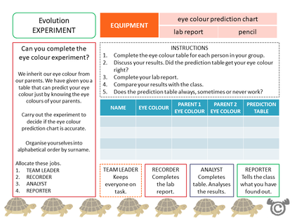 Experiment page from Animals Science pack, Second Level