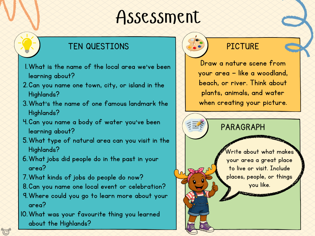 Assessment from My Area – Highland Social Studies pack, First Level