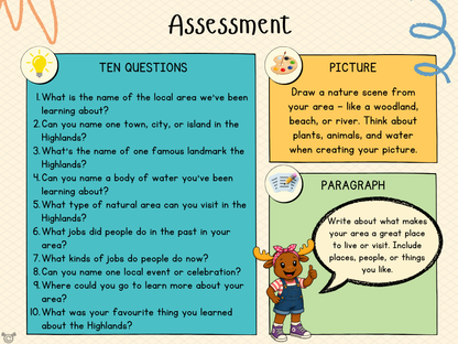 Assessment from My Area – Highland Social Studies pack, First Level