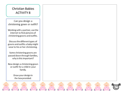 Design activity from Babies RME pack, Second Level