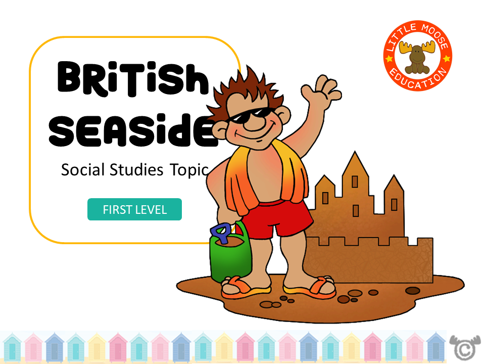British Seaside digital topic pack front cover, Social Studies First Level, Curriculum for Excellence