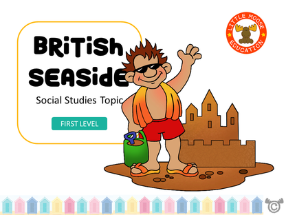 British Seaside digital topic pack front cover, Social Studies First Level, Curriculum for Excellence