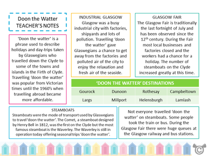 Teacher’s notes from British Seaside Social Studies pack, First Level