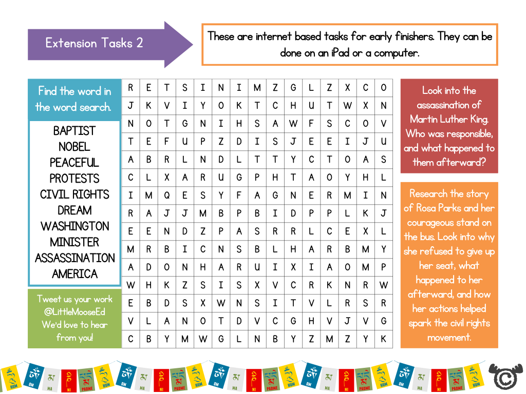 Extension tasks from Buddhism RME pack, Second Level