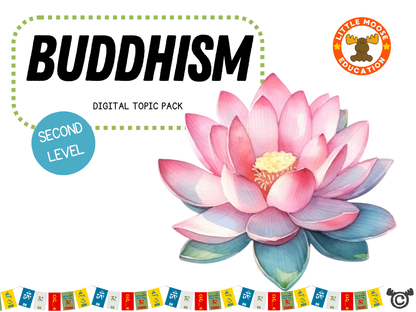Buddhism complete digital topic pack for RME at Second Level, Curriculum for Excellence religion resource