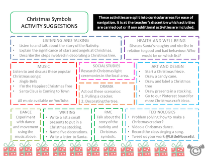 Cross-curricular activity suggestions from Christmas Social Studies pack, Early Level