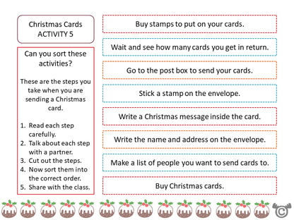 Sorting activity from Christmas Social Studies pack, First Level
