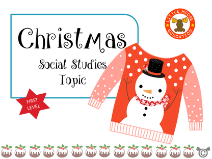 Christmas digital topic pack front cover, Social Studies First Level, Curriculum for Excellence
