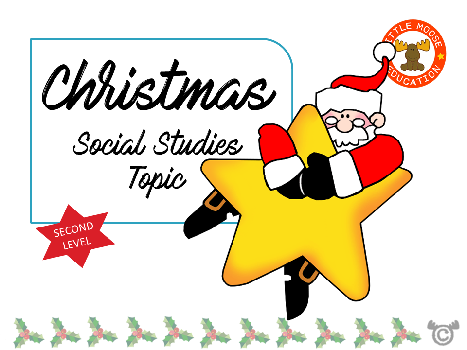 Christmas digital topic pack front cover, Social Studies Second Level, Curriculum for Excellence