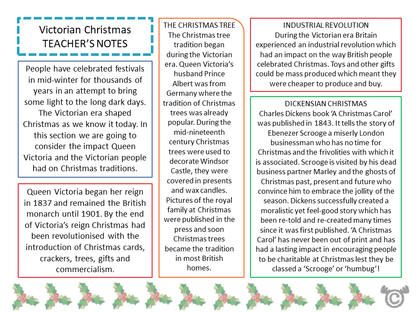 Teacher’s notes from Christmas Social Studies pack, Second Level