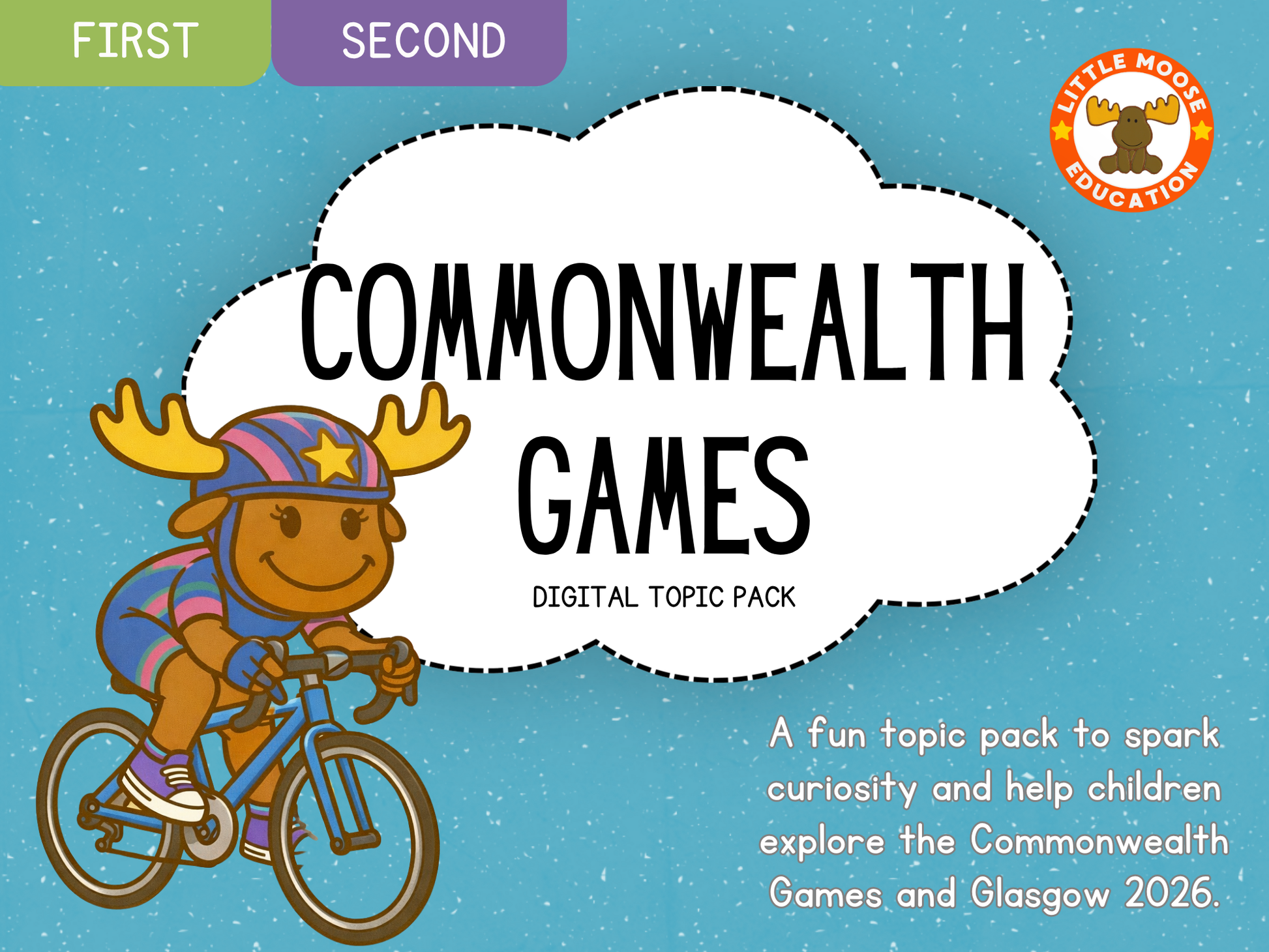 Commonwealth Games digital topic pack front cover, Social Studies Second Level, Curriculum for Excellence