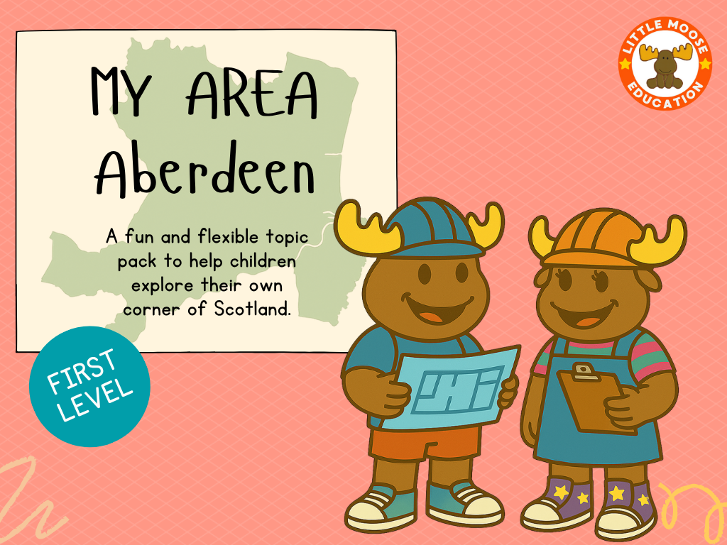 My Area – Aberdeen digital topic pack front cover, Social Studies First Level, Curriculum for Excellence