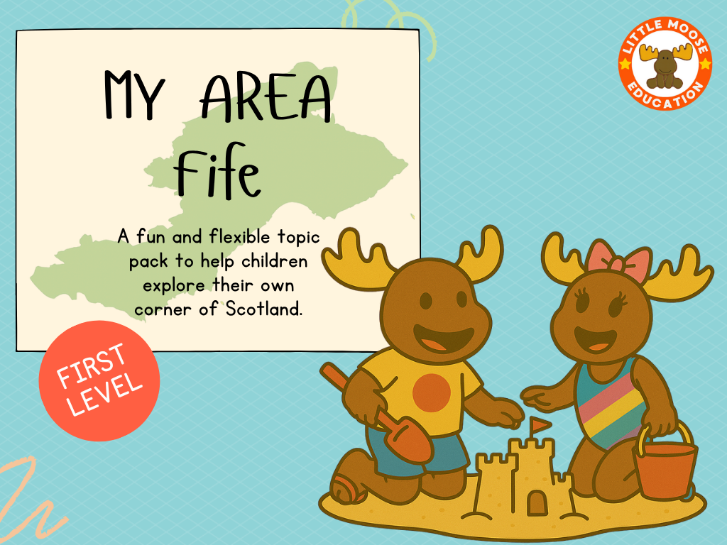 My Area – Fife digital topic pack front cover, Social Studies First Level, Curriculum for Excellence