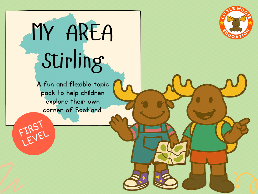 My Area – Stirling digital topic pack front cover, Social Studies First Level, Curriculum for Excellence