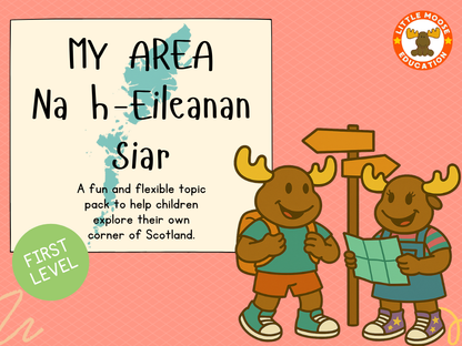 My Area – Na h-Eileanan Siar digital topic pack front cover, Social Studies First Level, Curriculum for Excellence