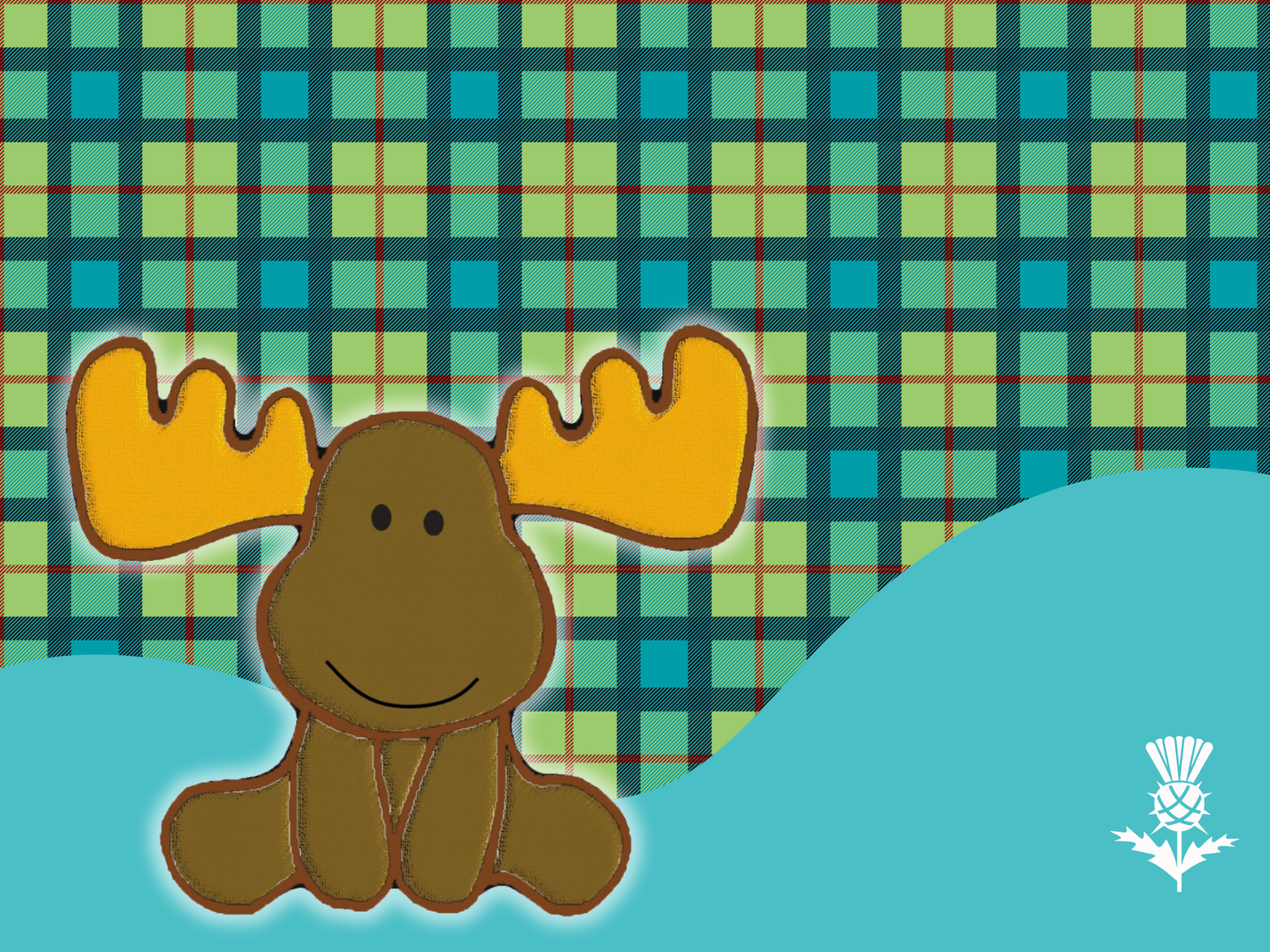 Discover Scotland digital collection of Social Studies topic packs for first and second level, aligned with Scotland’s Curriculum for Excellence. Graphic features a tartan background in brand colours with a white thistle emblem and Monty the Moose.