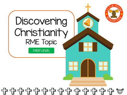 Discovering Christianity digital topic pack front cover, RME First Level, Curriculum for Excellence