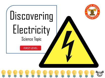 Discovering Electricity digital topic pack front cover, Science First Level, Curriculum for Excellence