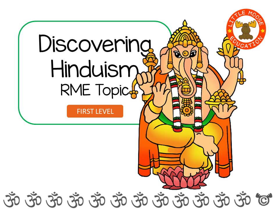 Discovering Hinduism digital topic pack front cover, RME First Level, Curriculum for Excellence