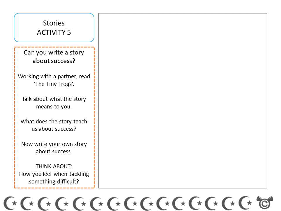 Story-based activity from Discovering Christianity RME pack, First Level