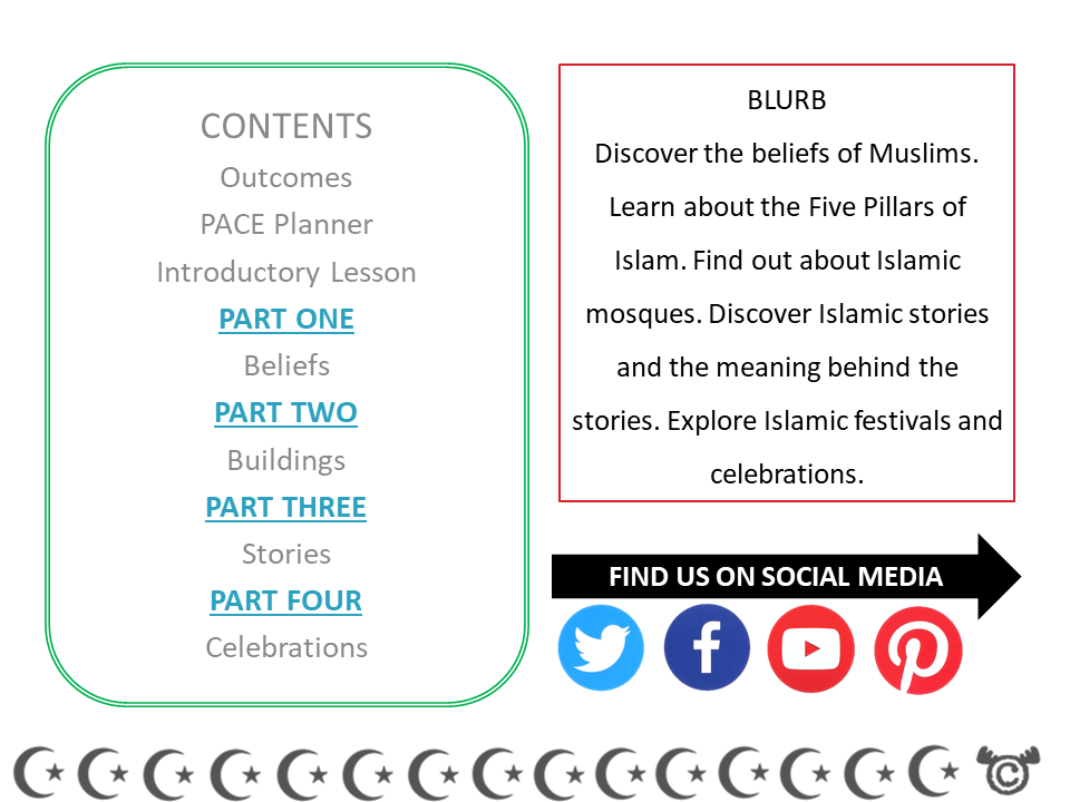 Contents page from Discovering Islam RME pack at First Level