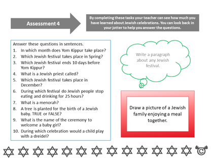 Extension tasks from Discovering Judaism RME pack, First Level
