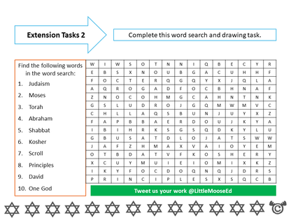 Assessment task from Discovering Judaism RME pack, First Level