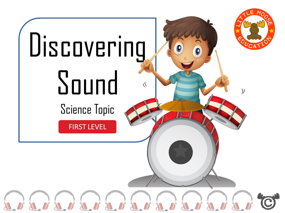 Discovering Sound digital topic pack front cover, Science First Level, Curriculum for Excellence