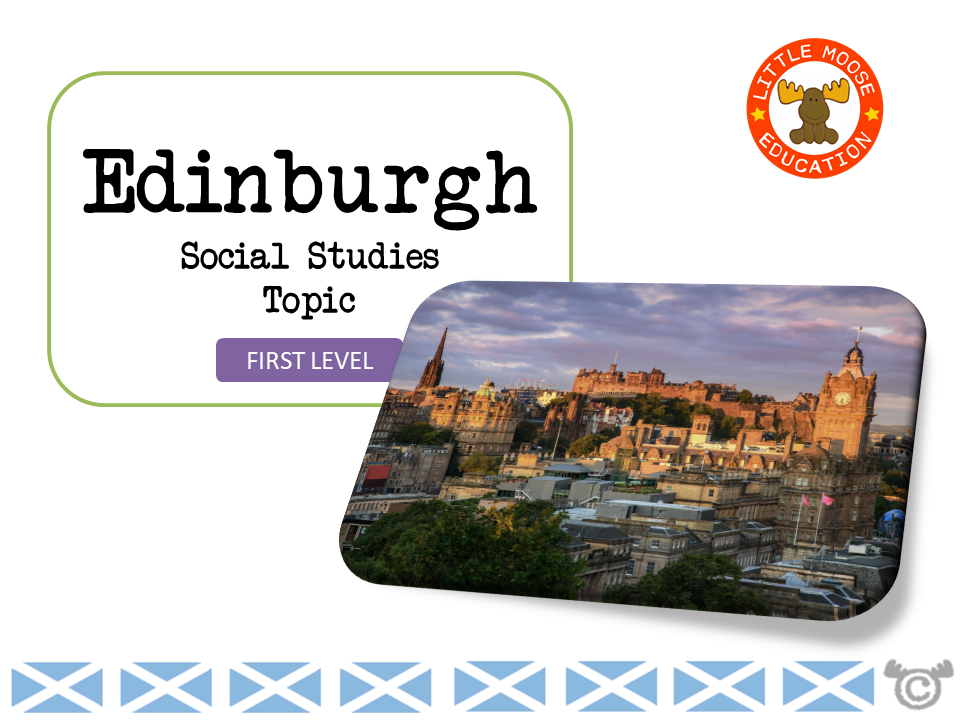 Edinburgh digital topic pack front cover, Social Studies First Level, Curriculum for Excellence