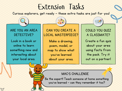 Extension tasks My Area – Argyll and Bute Social Studies pack, First Level