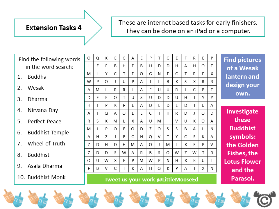 Extension tasks from Festivals RME pack, Second Level