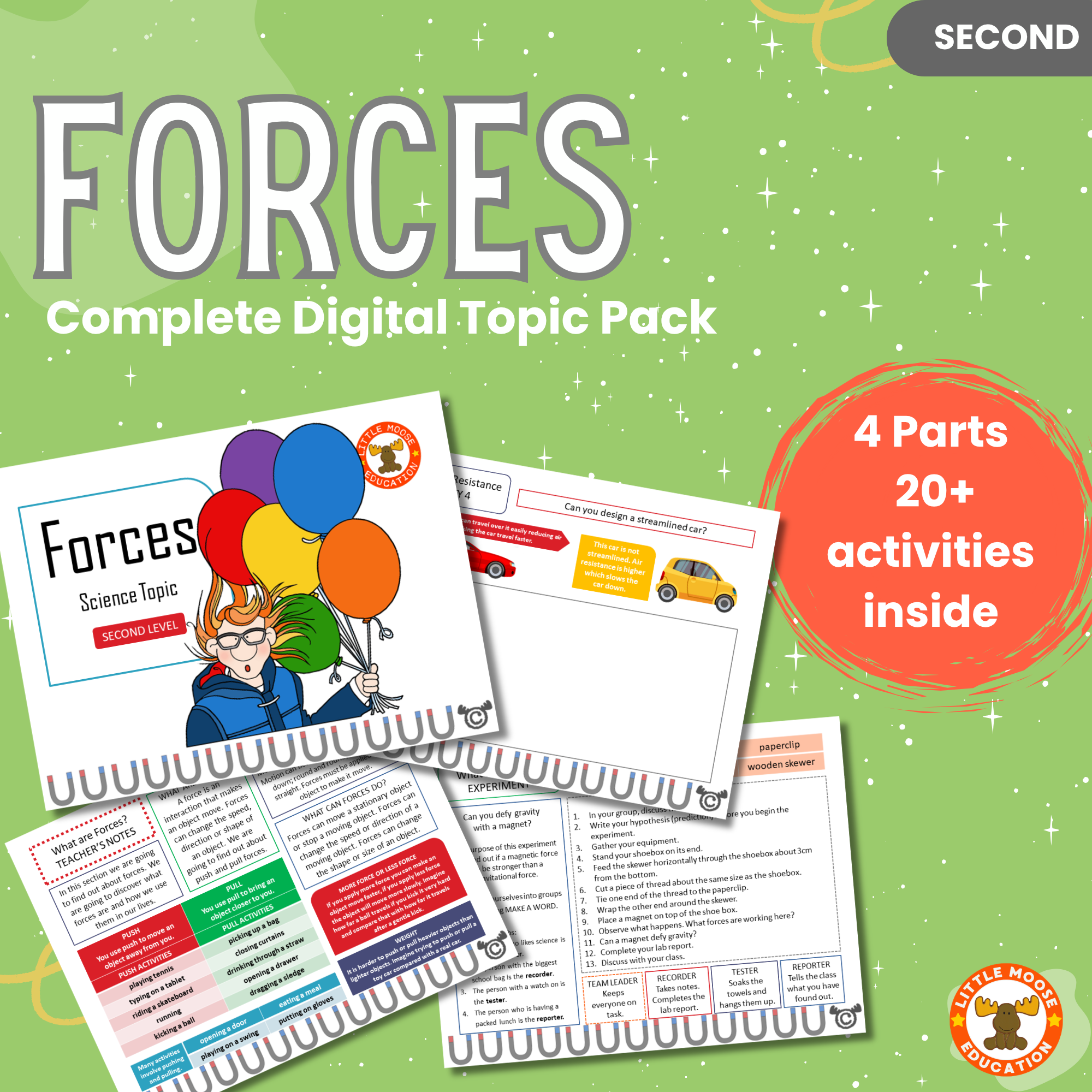 Forces - Digital Topic Pack | Little Moose Education