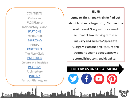 Contents page from Glasgow Social Studies pack at Second Level