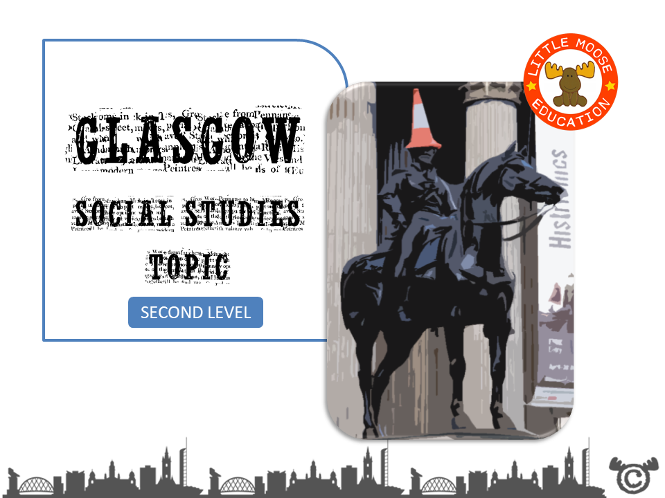 Glasgow digital topic pack front cover, Social Studies Second Level, Curriculum for Excellence