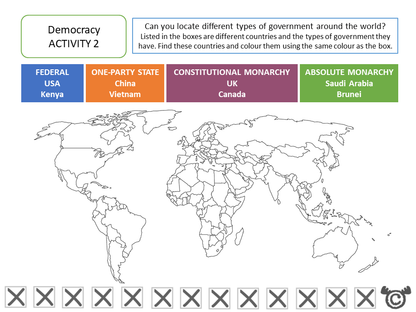 Mapping activity from World War Two Social Studies pack, Second Level