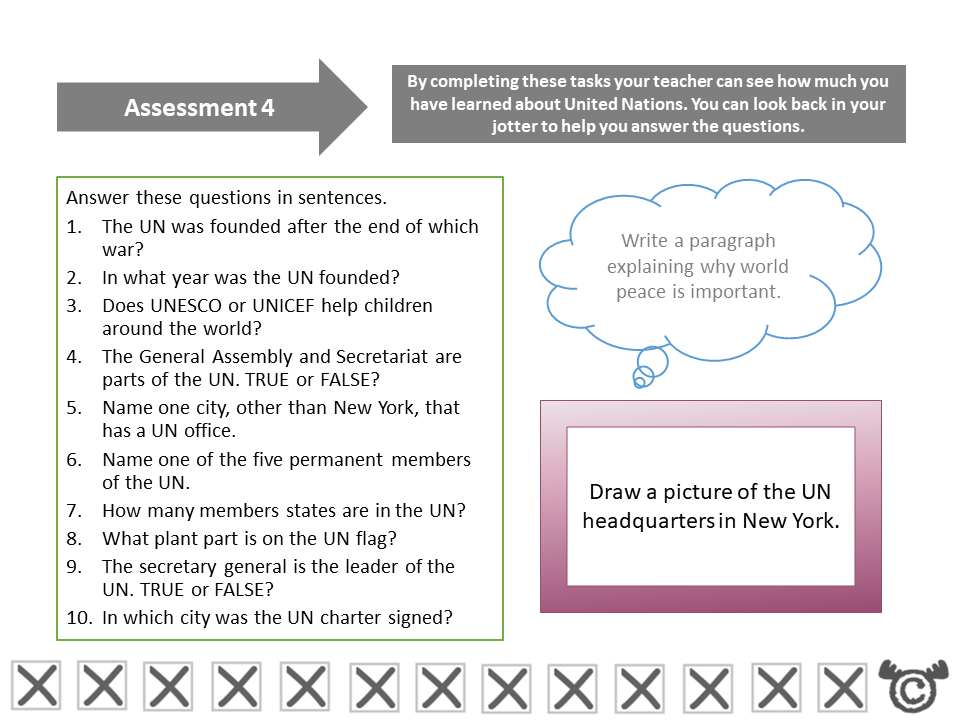 Assessment task from Government Social Studies pack, Second Level