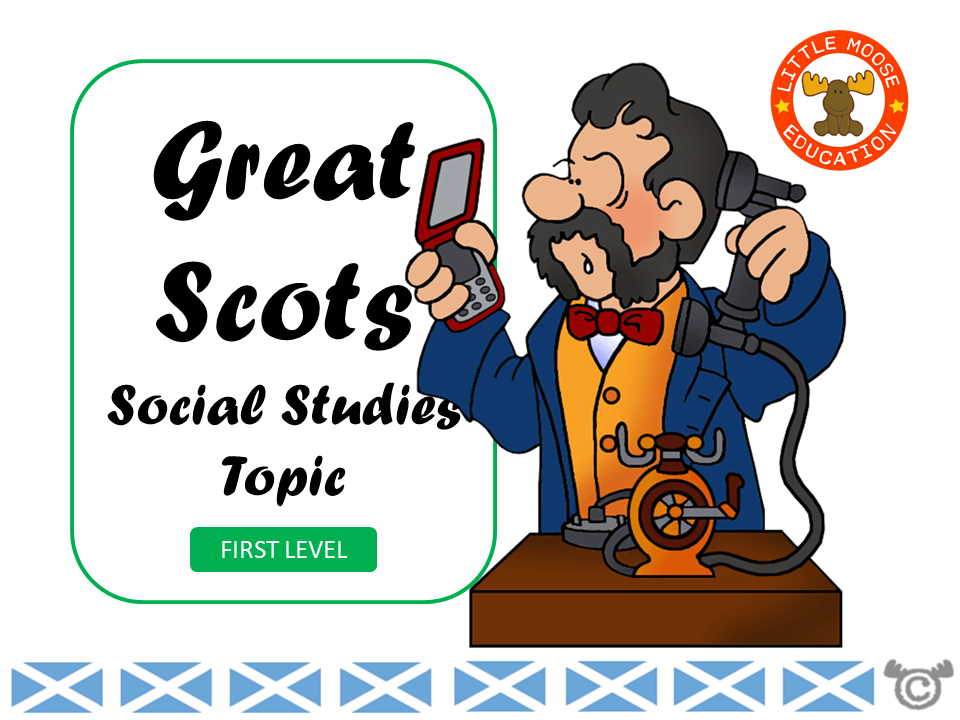 Great Scots digital topic pack front cover, Social Studies First Level, Curriculum for Excellence