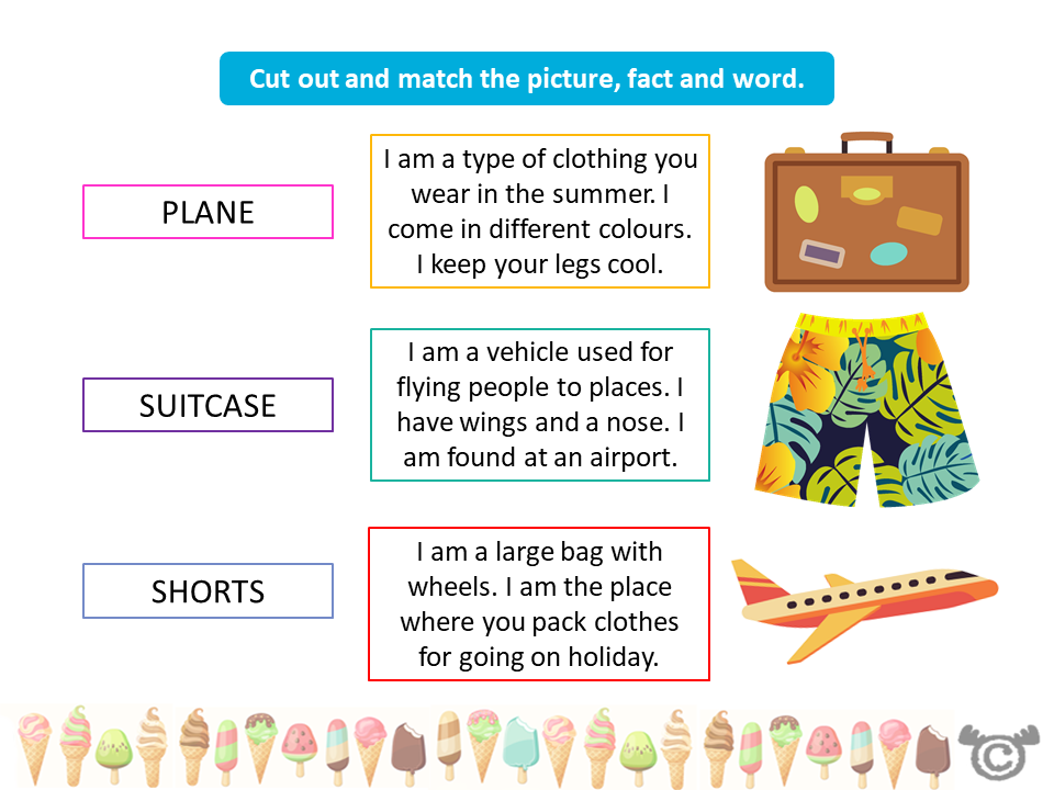 Matching activity from Holidays Social Studies pack, Early Level