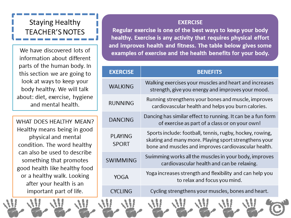 Teacher’s notes from Human Body Science pack, Second Level