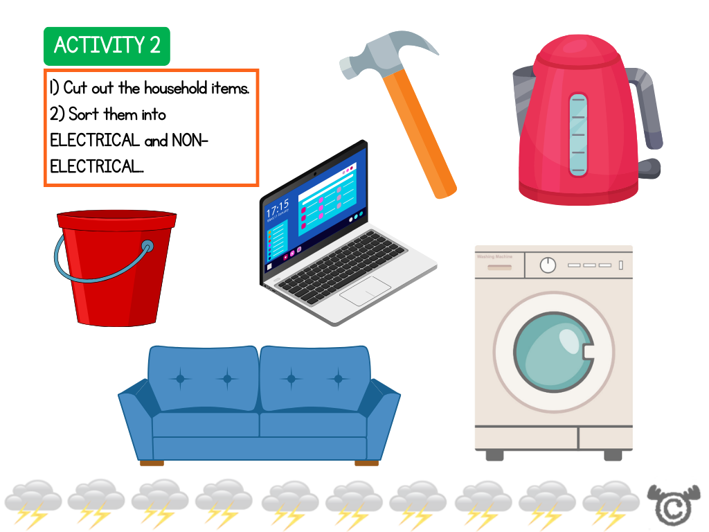 Sorting activity from Introducing Electricity Science pack, Early Level