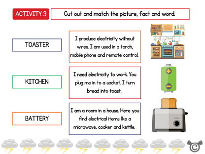 Matching activity from Introducing Electricity Science pack, Early Level