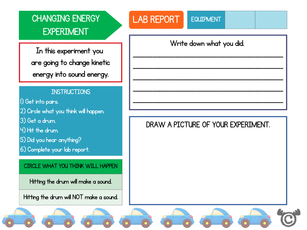 Experiment activity from Introducing Forces Science pack, Early Level